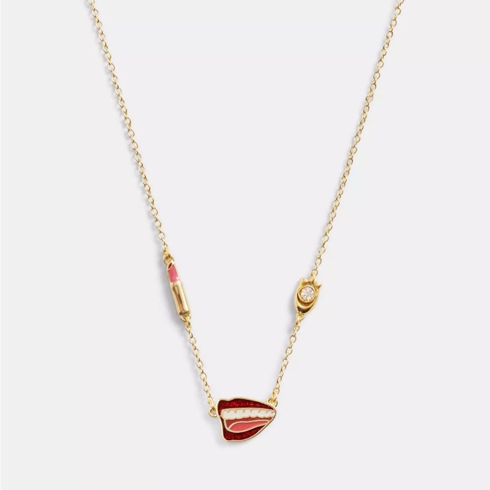 Coach X Tom Wesselmann Lips Pendant Necklace, NWT!
